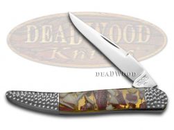 Schatt & Morgan Toothpick Knife Deer Stag & Clear Resin Stainless Pocket