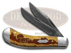 Case xx Yellowhorse Saddlehorn Knife Grizzly Mountain Chestnut Bone 1/25 Native