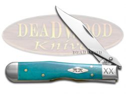 Case xx Knives Cheetah Cub Smooth Caribbean Blue Bone 12495 Stainless Knife