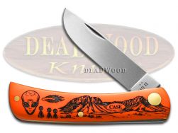 Case xx Knives Sod Buster Jr Aliens Orange Synthetic Stainless Pocket Knife