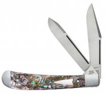 Case xx Tony Bose HT Trapper Knife Genuine Smooth Abalone 154-CM Stainless 10772
