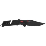 SOG Knives Trident AT Black Red GRN Cryo D2 Steel 11-12-01-57 Pocket Knife