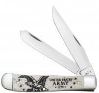 Case xx Knives US Army Trapper Natural Bone Stainless 15034 Pocket Knife