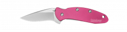 Kershaw Knives Chive Liner Lock Pink Anodized Aluminum 420HC Carbon 1600PINK