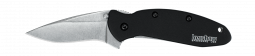 Kershaw Knives Scallion Liner Lock Black Anodized Aluminum 420HC 1620SWBLK
