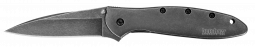 Kershaw Knives Leek Liner Lock Blackwash Stainless Steel Sandvik 14C28N 1660BLKW