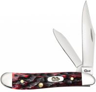 Case xx Knives Peanut Jigged Crimson Bone Stainless 27384 Pocket Knife