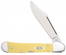 Case xx Knives Mini Copperlock Smooth Yellow Delrin CS Steel 30116 Pocket Knife