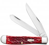 Case xx Knives Trapper Jigged Dark Red Bone CS Steel 31950 Pocket Knife
