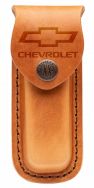 Case xx Chevrolet Brown Leather Belt Sheath Button Snap 33703 Chevy