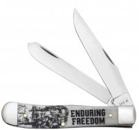 Case xx Knives Enduring Freedom War Series Trapper Natural Bone Stainless 50955