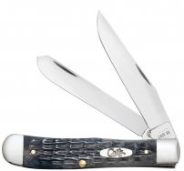 Case xx Knives Trapper Pocket Knife Worn Jigged Gray Bone CS Steel 58410