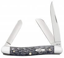 Case XX Pocketworn Jigged Gray Bone Sodbuster Jr Carbon