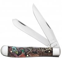 Case xx Trapper Knife Wild Game Series Gift Set Color Wash Natural Bone 60585