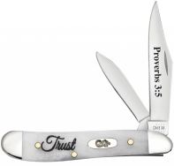 Case xx Knives Peanut Proverbs 3:5 Trust Natural Bone Stainless 60867