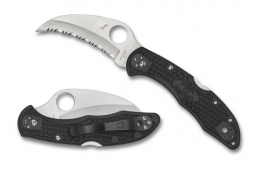 Spyderco Knives Tasman 2 Lockback Salt Series Black FRN H2 Stainless C106SBK2