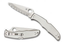 Spyderco Knives Endura 4 Lockback Steel Stainless Serrated VG10 Blade C10S Knife