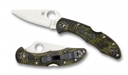 Spyderco Knives Delica 4 Lockback VG-10 Steel C11ZFPGR Zome Green Pocket Knife