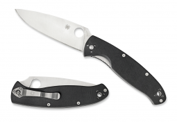 Spyderco Knives Resilience Liner Lock Black G-10 Stainless C142GP Pocket Knife