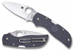 Spyderco Knives Chaparral Lockback Gray FRN XHP Stainless C152PGY Pocket Knife