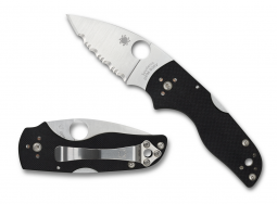 Spyderco Knives Lil' Native Lockback Black G-10 Serrated S30V Stainless C230MBGS