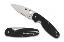 Spyderco Knives Emphasis Liner Lock Black G-10 CombinationEdge Stainless C245GPS