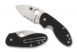 Spyderco Knives Insistent Liner Lock Black G10 CombinationEdge Stainless C246GPS