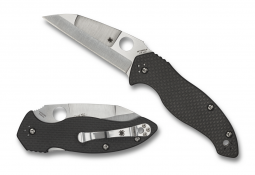 Spyderco Knives Canis Compression Lock Black Carbon Fiber G-10 S30V C248CFP