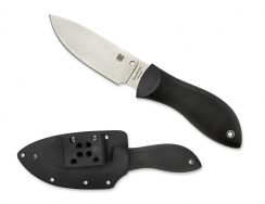 Spyderco Knives Moran Black Fixed Blade Knife VG-10 Stainless FB02P
