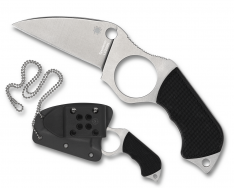 Spyderco Knives Swick 5 Fixed Blade Knife FB14P5 Serrated LC200N Steel Black G10