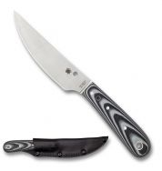 Spyderco Knives Bow River Fixed Blade Knife Full Tang Black Gray G-10 FB46GP