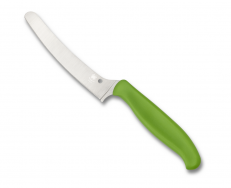 Spyderco Knives Z-Cut Kitchen Knife Green PlainEdge Stainless Blunt Tip BK13PGN
