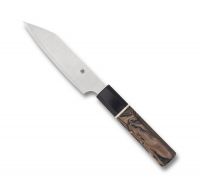 Spyderco Knives Itamae Petty Kitchen Knife Burl G-10 Super Blue SUS410 K15GPBNBK