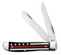 Case xx Mini Trapper Knife Red Stripes of Service Flag Stainless Pocket 07311