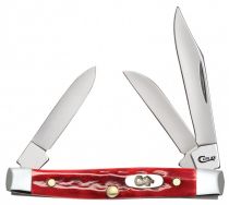Case xx Small Stockman Knife Pocket Worn Jigged Old Red Bone Stainless 10305