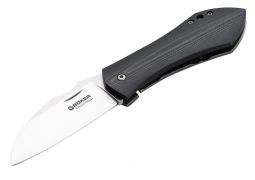 Boker Tree Brand Anso 67 Frame Lock Knife Black G-10 Titanium CPM-CruWear 110820