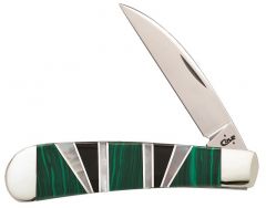 Case xx Knives Sway Back Gent Genuine Green Malachite Exotic Stainless 11154