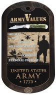 Case xx US Army Values Copperlock Knife Display Set Natural Bone Stainless 15008