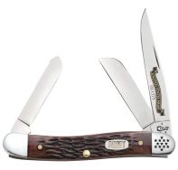 Case xx U.S. Army Stockman Knife Jigged Burnt Walnut Bone Stainless Pocket 15026