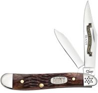 Case xx U.S. Army Peanut Knife Jigged Burnt Walnut Bone Stainless Pocket 15030