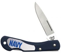 Case XX U.S. Navy Trapper Blue Color-washed Amber Bone 17726 Stainless Knife  Pocket Knife - CA17726