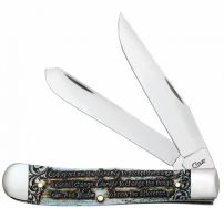 Case xx Knives Trapper Serenity Prayer Blue Embellished Bone Stainless 38822