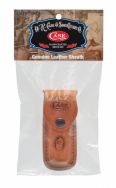 Case xx Medium Brown Leather Belt Sheath for Pocket Knives 49026