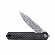 Civivi Knives Exarch Liner Lock C2003DS-1 Damascus Steel Carbon Fiber Black G10
