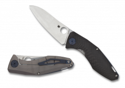 Spyderco Knives Drunken Frame lock Titanium Carbon Fiber Stainless C235CFTIP