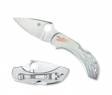 Spyderco Knives Dragonfly Lockback Tattoo Stainless Steel VG-10 Stainless C28PT