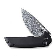 WE Knife Mini Malice Button Lock 054BL-DS1 Knife Damasteel Black Titanium
