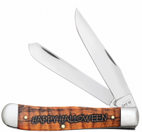 Case xx 2021 Happy Halloween Trapper Orange Bone 10599 Stainless Pocket Knife