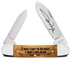 Case XX Knives John Wayne Canoe Smooth Antique Bone 10717 Stainless Pocket Knife