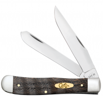 Case XX Knives Trapper Black Curly Oak Wood 14000 Stainless Steel Pocket Knife